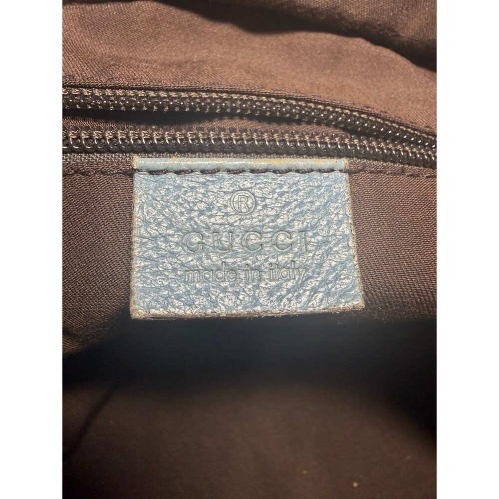 Rare Gucci blue and brown monogram. Pre-loved. Certified on Mercari. - Picture 7 of 14
